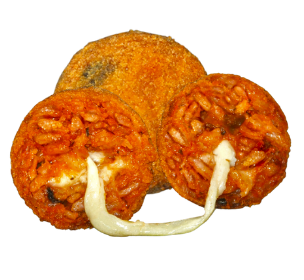 Arancini with Eggplant, Ricotta & Mozzarella 30/100g