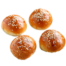 Milk Bun Sliders with Sesame Seeds - 48 Pieces