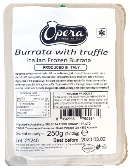 Burrata Cheese with Truffle 5 x 50g